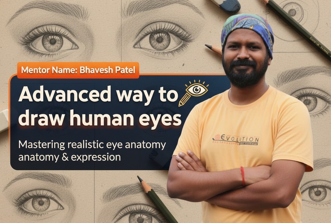 Advanced way to draw human eyes